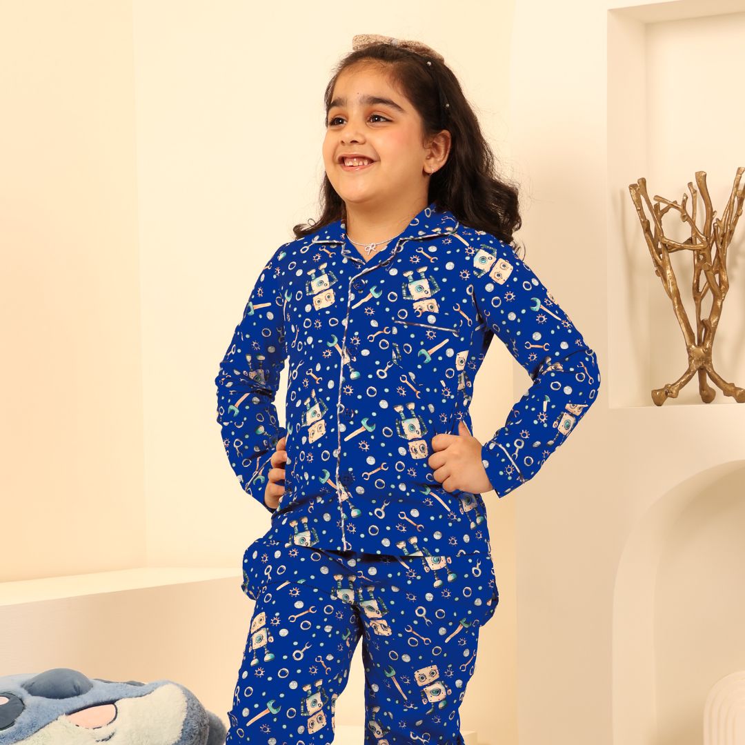 Little Robots Print Nightsuit