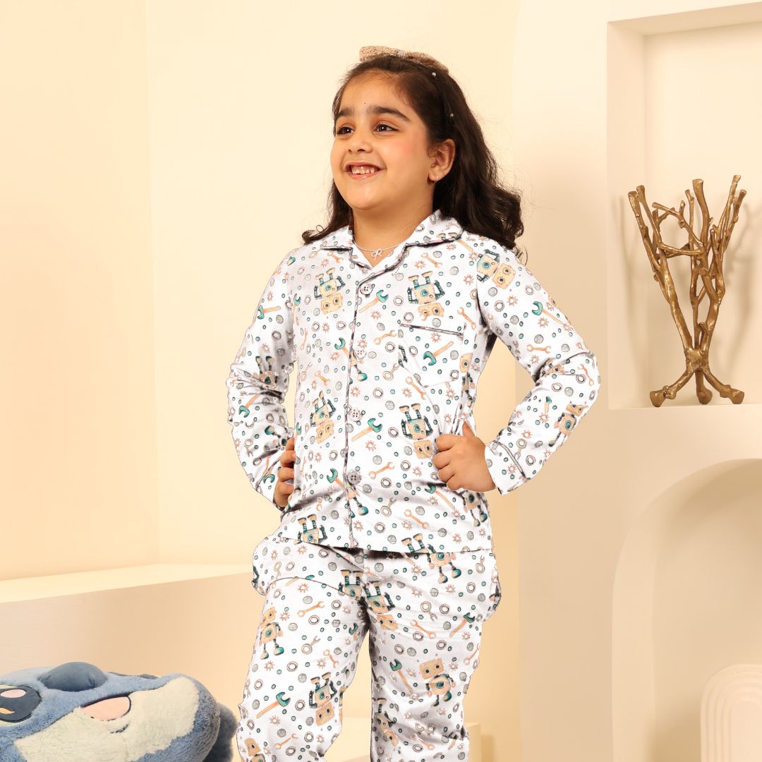 Little Robots Print Nightsuit