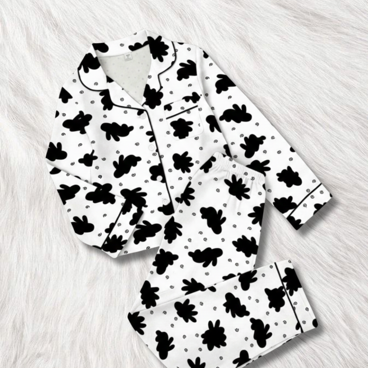 Bunny Hops Print Nightsuit