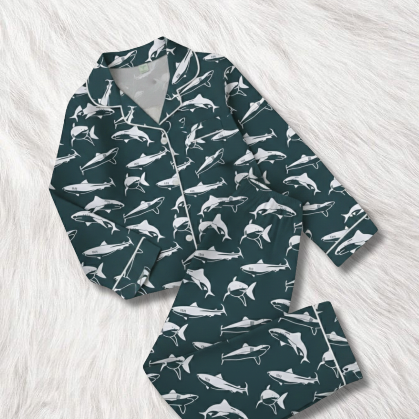 Shark Tales Print Nightsuit
