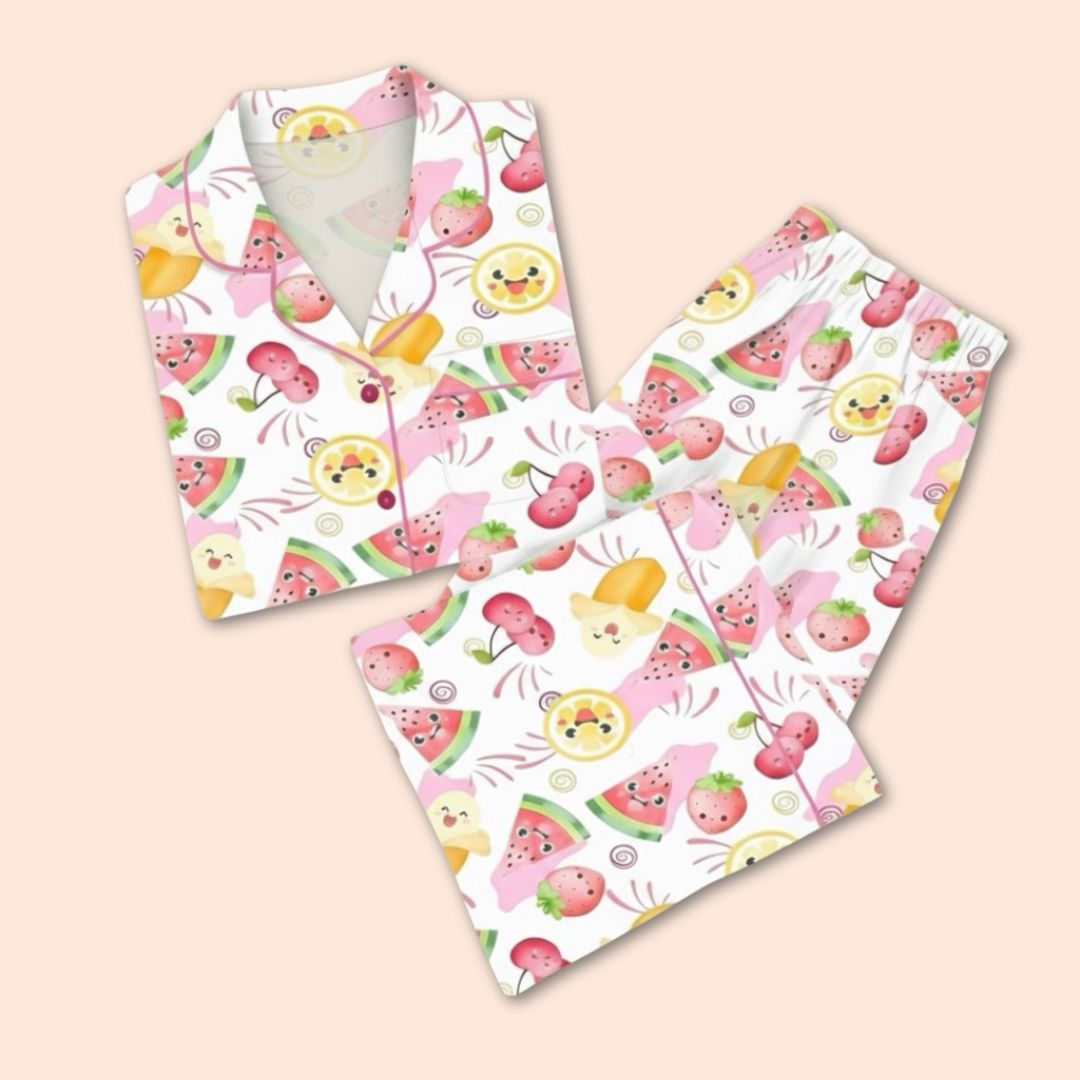Fruity Friends Print Nightsuit