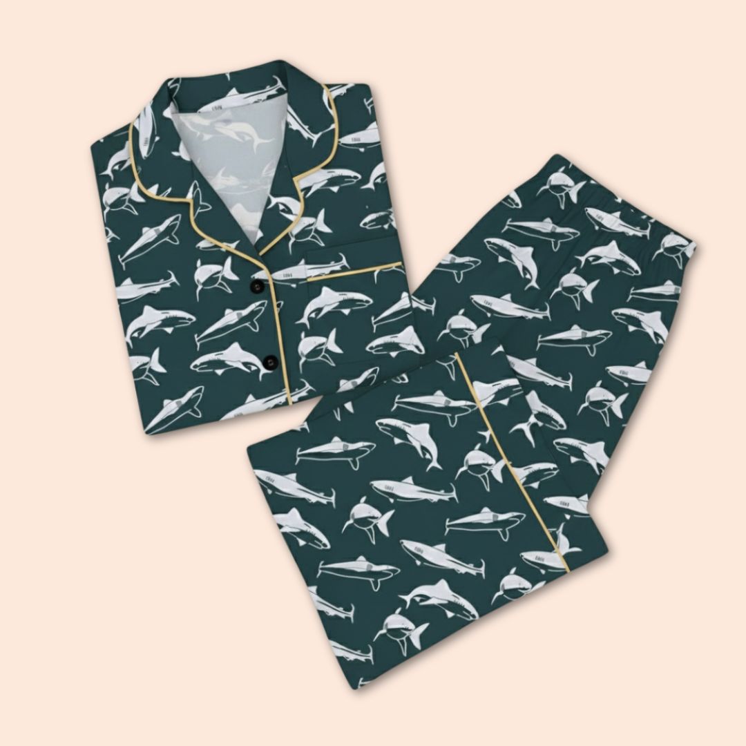 Shark Tales Print Nightsuit