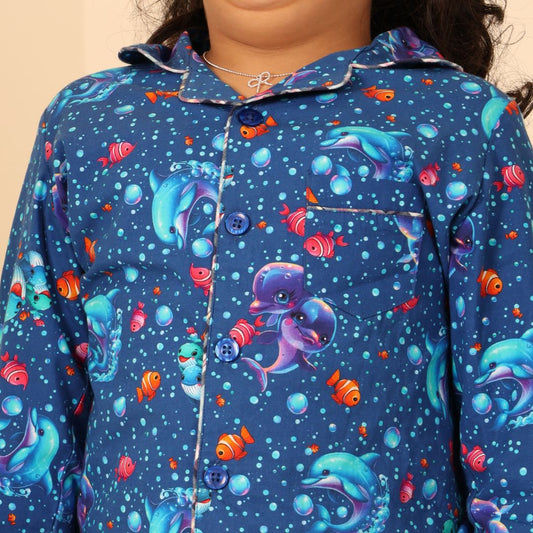 Underwater Snooze Print Nightsuit