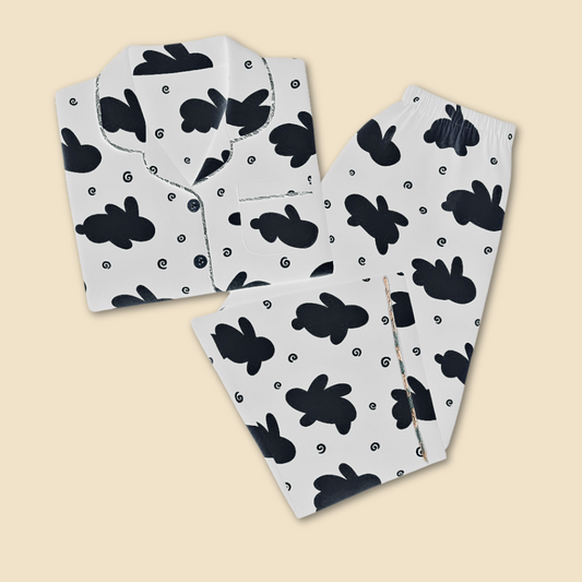 Bunny Hops Print Nightsuit