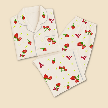 Berry Cute Print Nightsuit