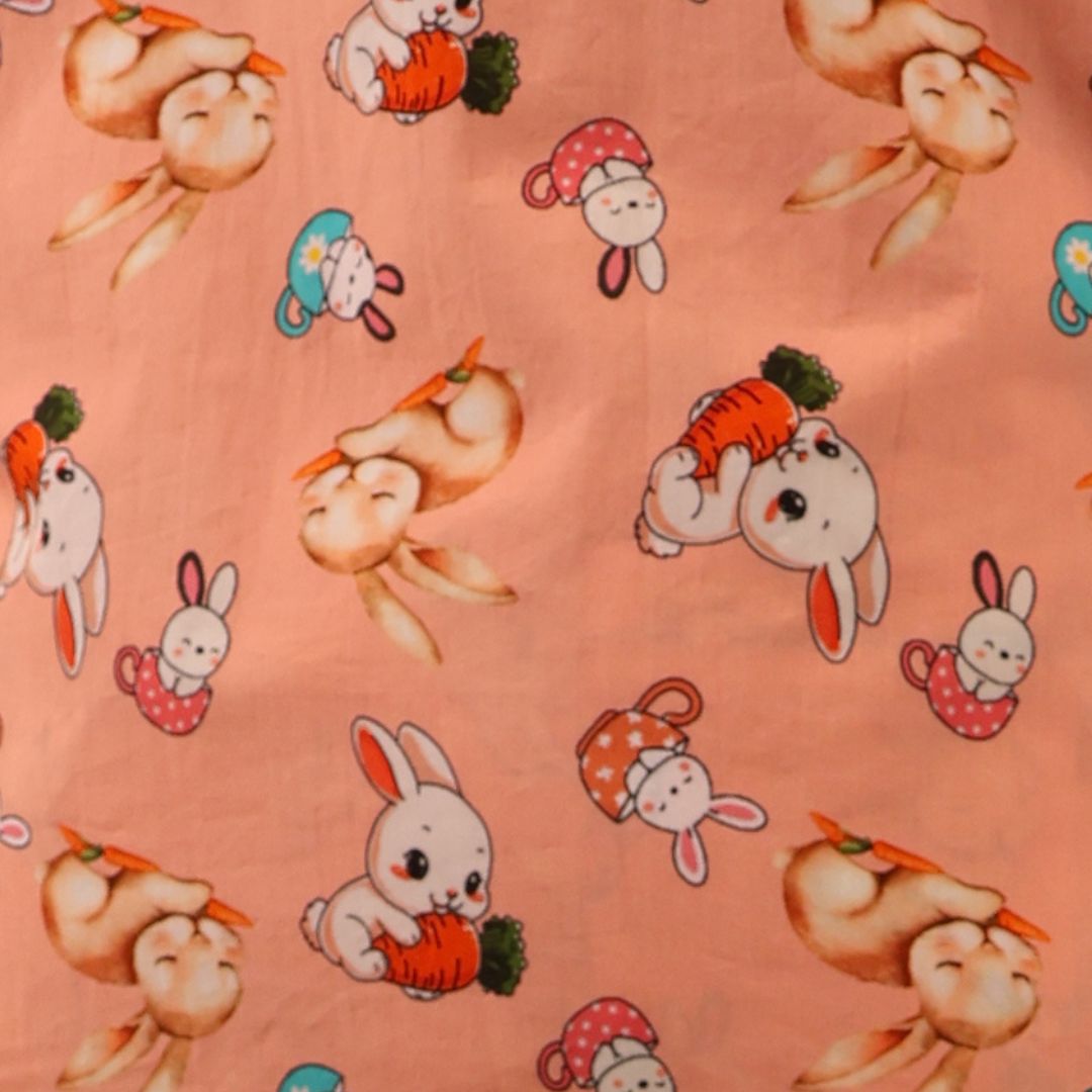 Bunny Hugs Print Nightsuit