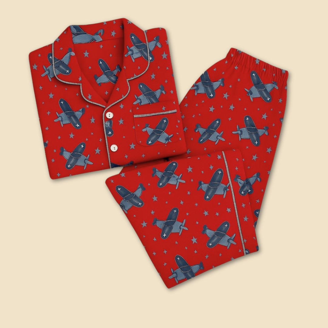 Star Flyers Print Nightsuit