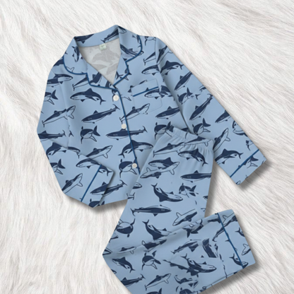 Shark Tales Print Nightsuit