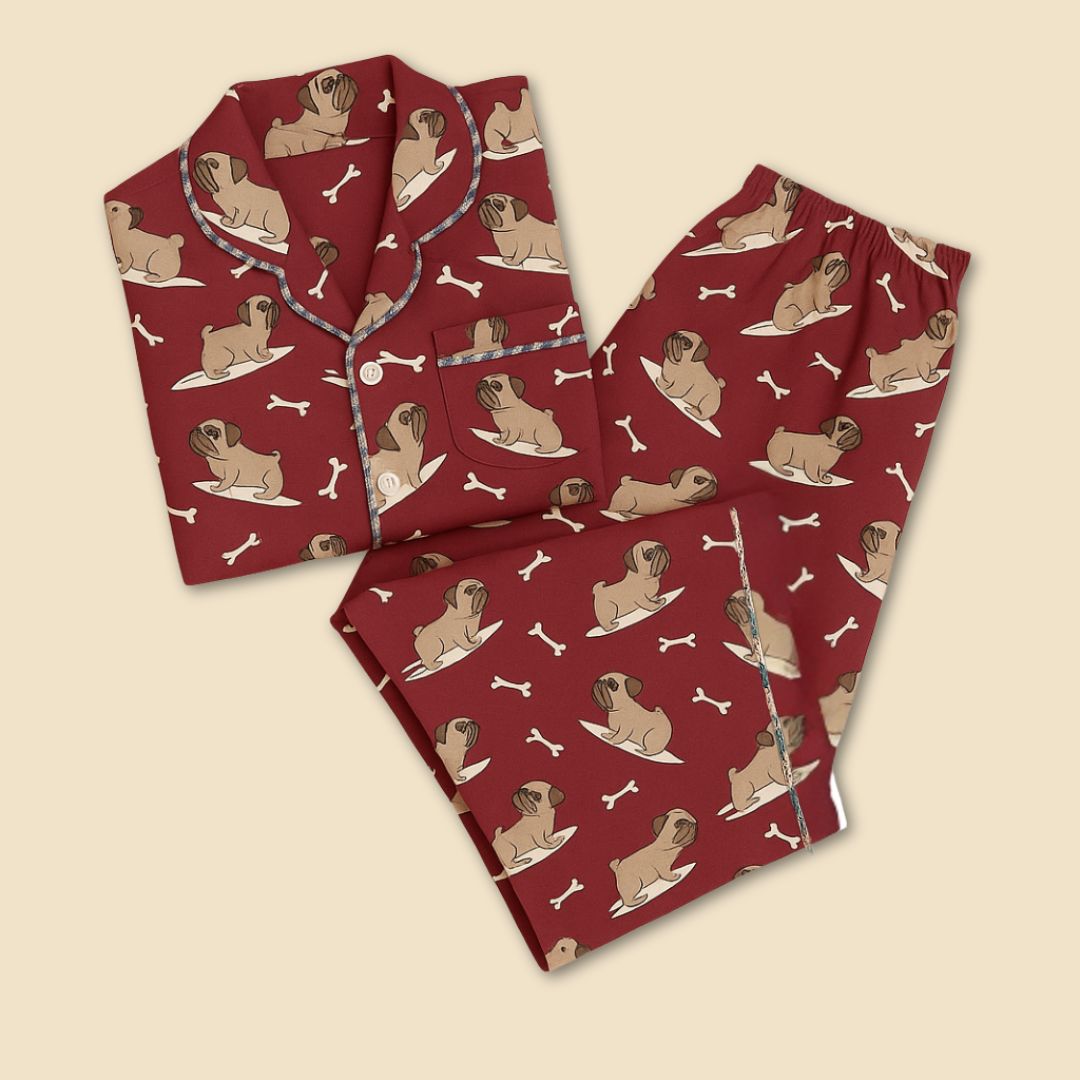 Pug & Play Print Nightsuit