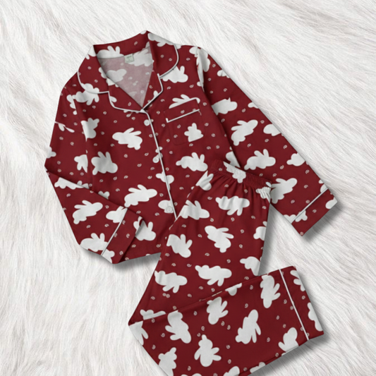 Bunny Hops Print Nightsuit