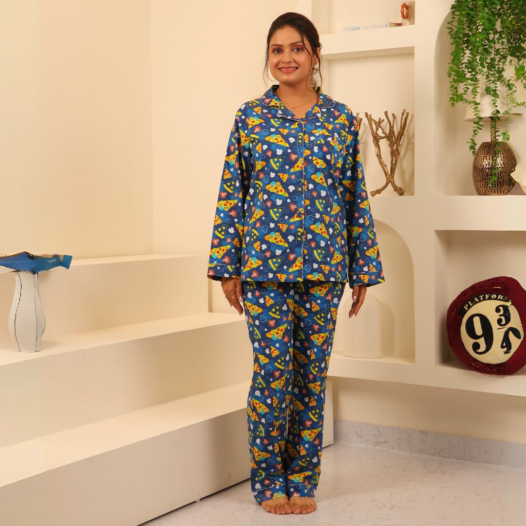Cozy Crust Print Nightsuit