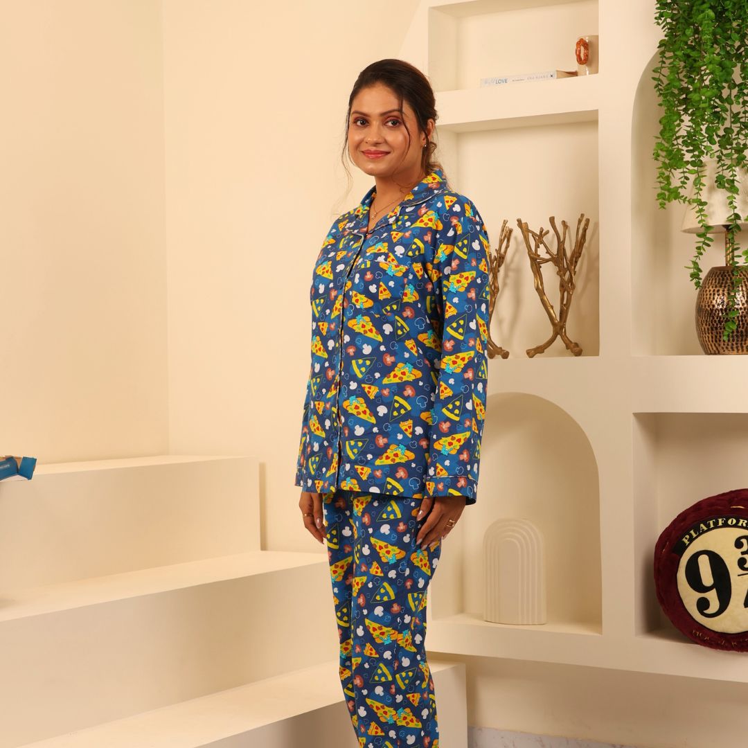 Cozy Crust Print Nightsuit