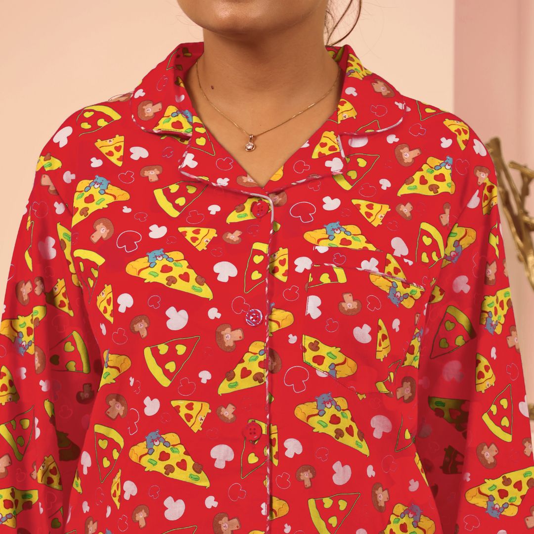 Cozy Crust Print Nightsuit