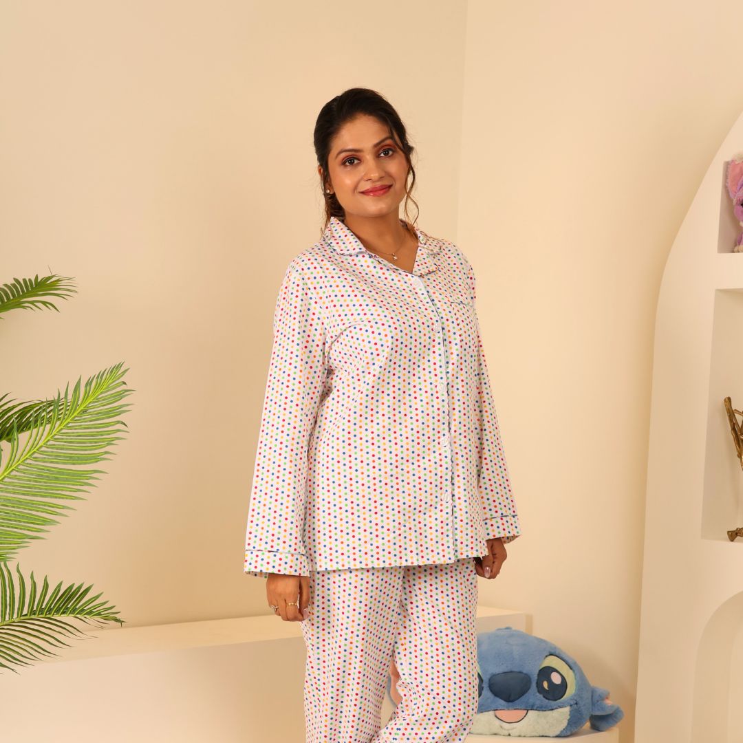 Candy Dots Print Nightsuit