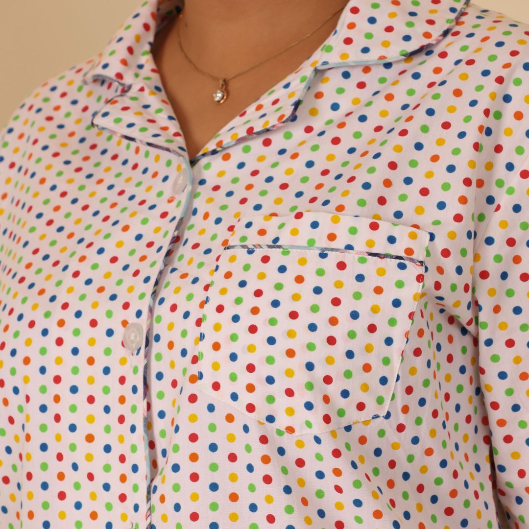 Candy Dots Print Nightsuit