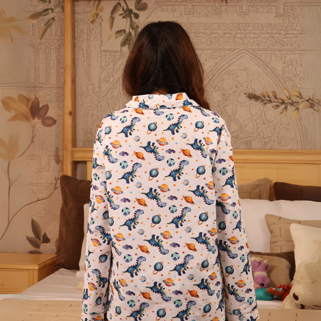 Astro Dino Print Nightsuit