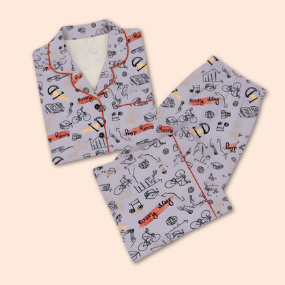 Everyday Genius Print Nightsuit
