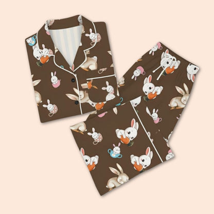 Bunny Hugs Print Nightsuit