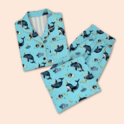 Whale & Moon Print Nightsuit