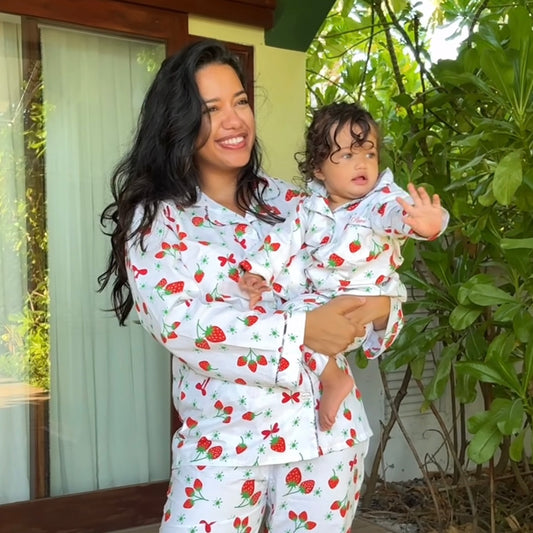 Berry Cute Print Nightsuit